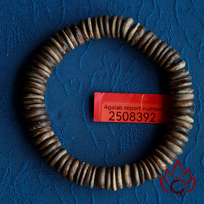 Vòng Trầm Hương Hạt Dẹp | 10 Ly | Trầm Bì Rễ Tự Nhiên